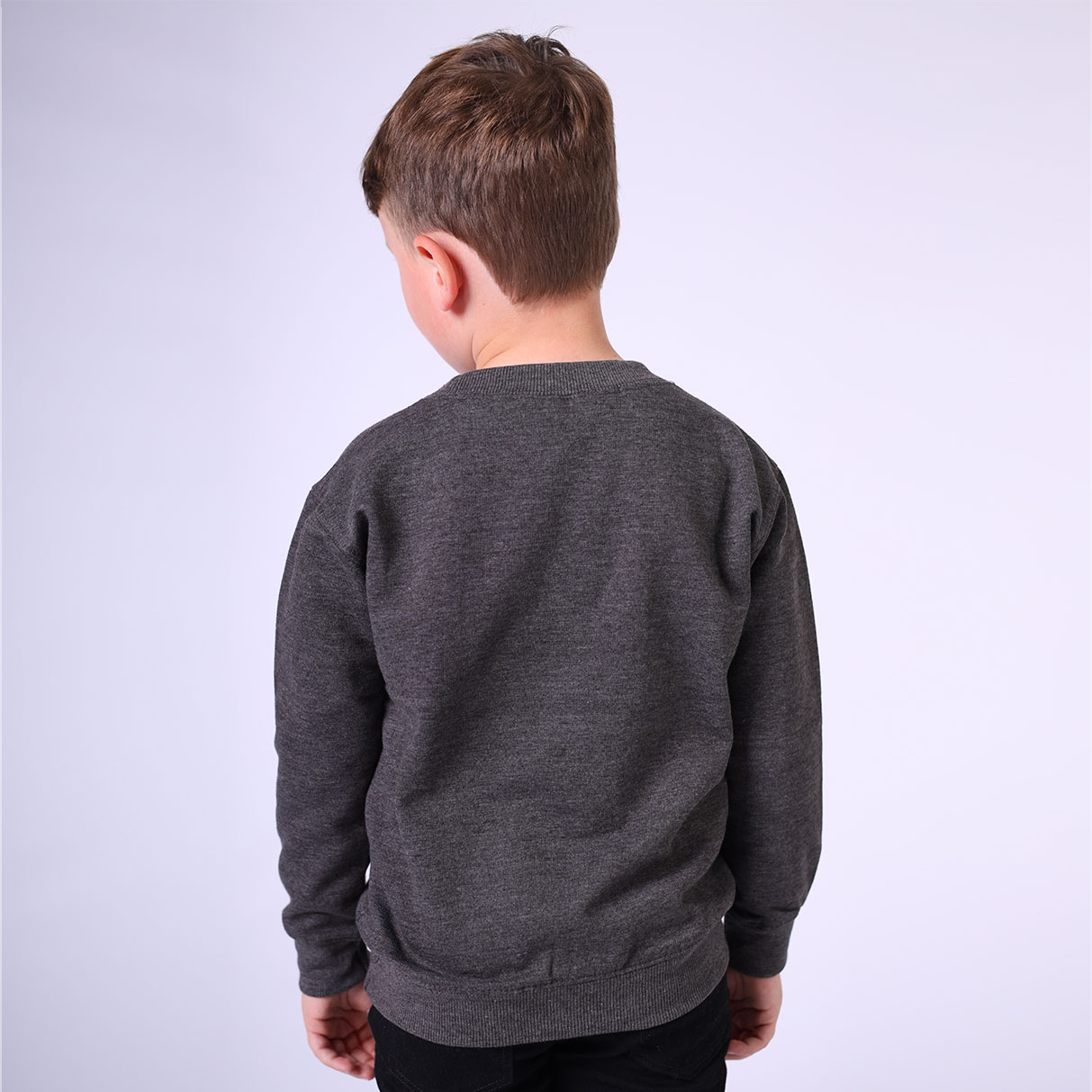 CR03K Charcoal Melange Back boy Front