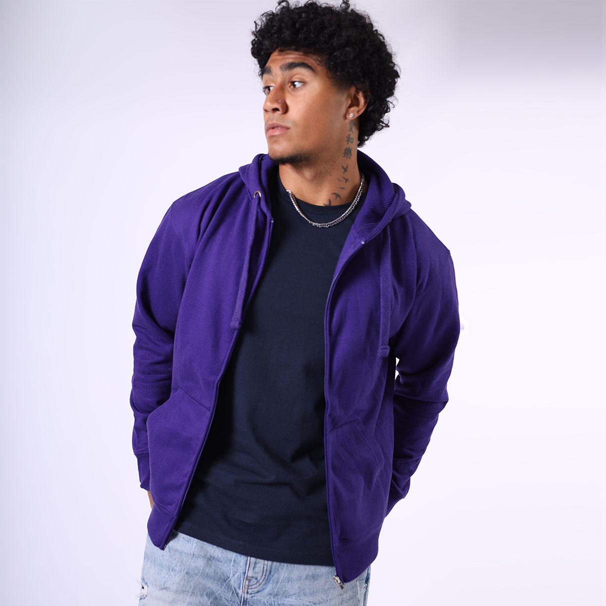 CR04 Purple Male Front Unzipped