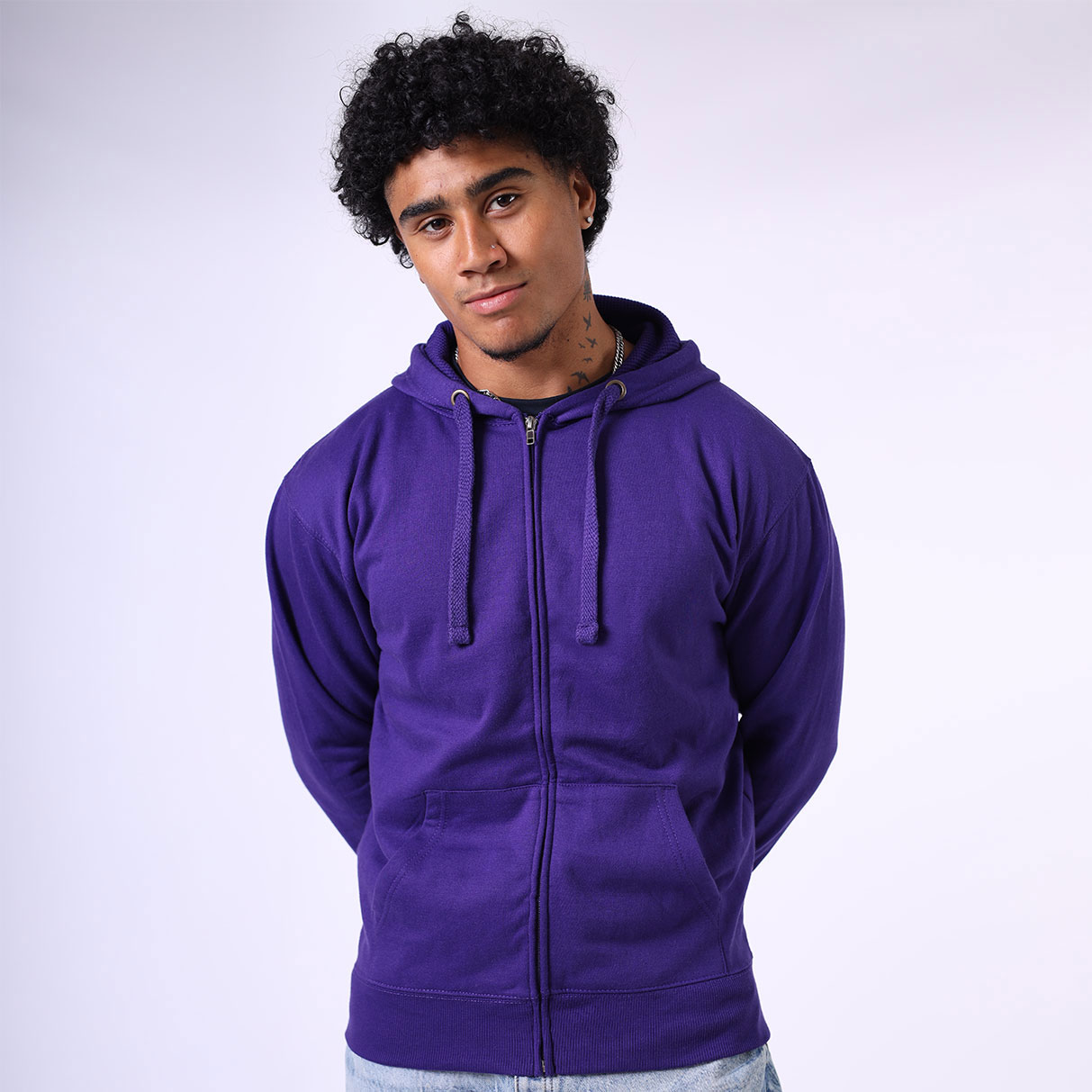 CR04 Purple Male Front Fully Zipped