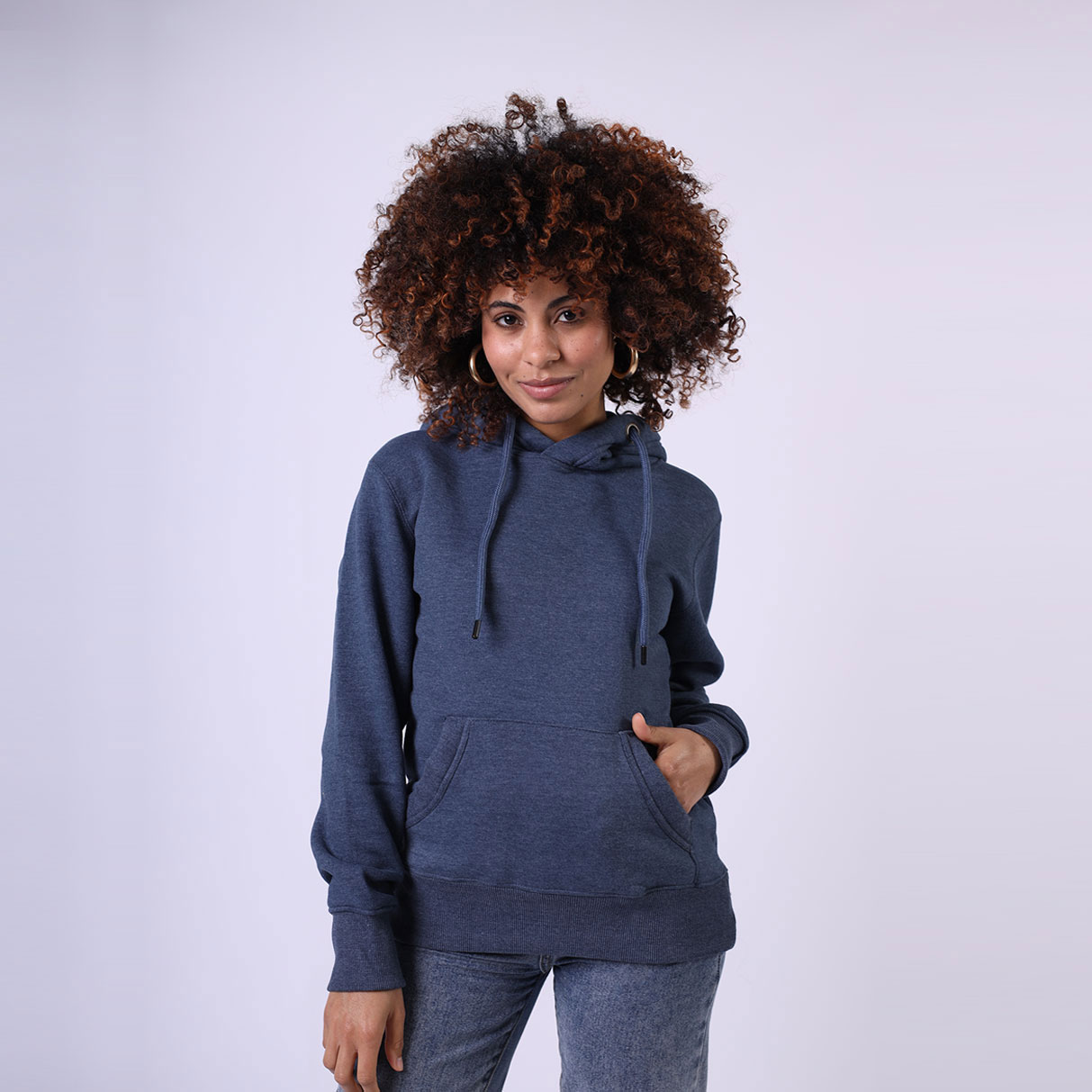 W59PF Navy Melange Female Front