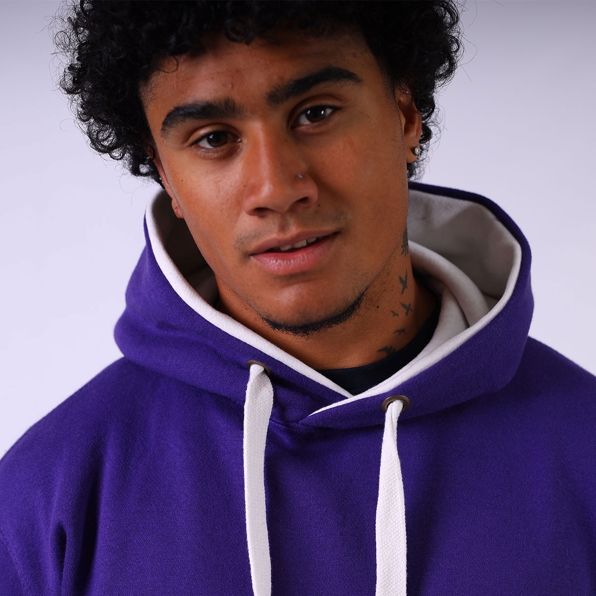 W73 Purple / White Male Front Close Up