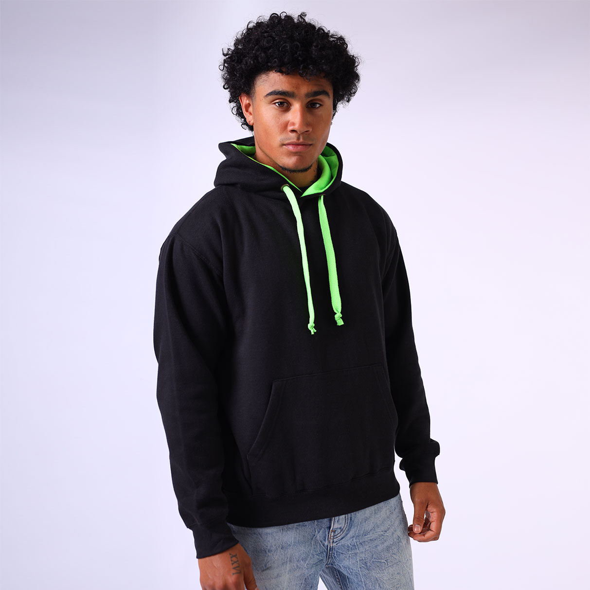W73 Black / Neon Green Male Front
