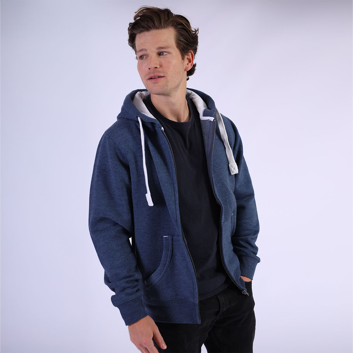 W81PF navy Melange Male Front